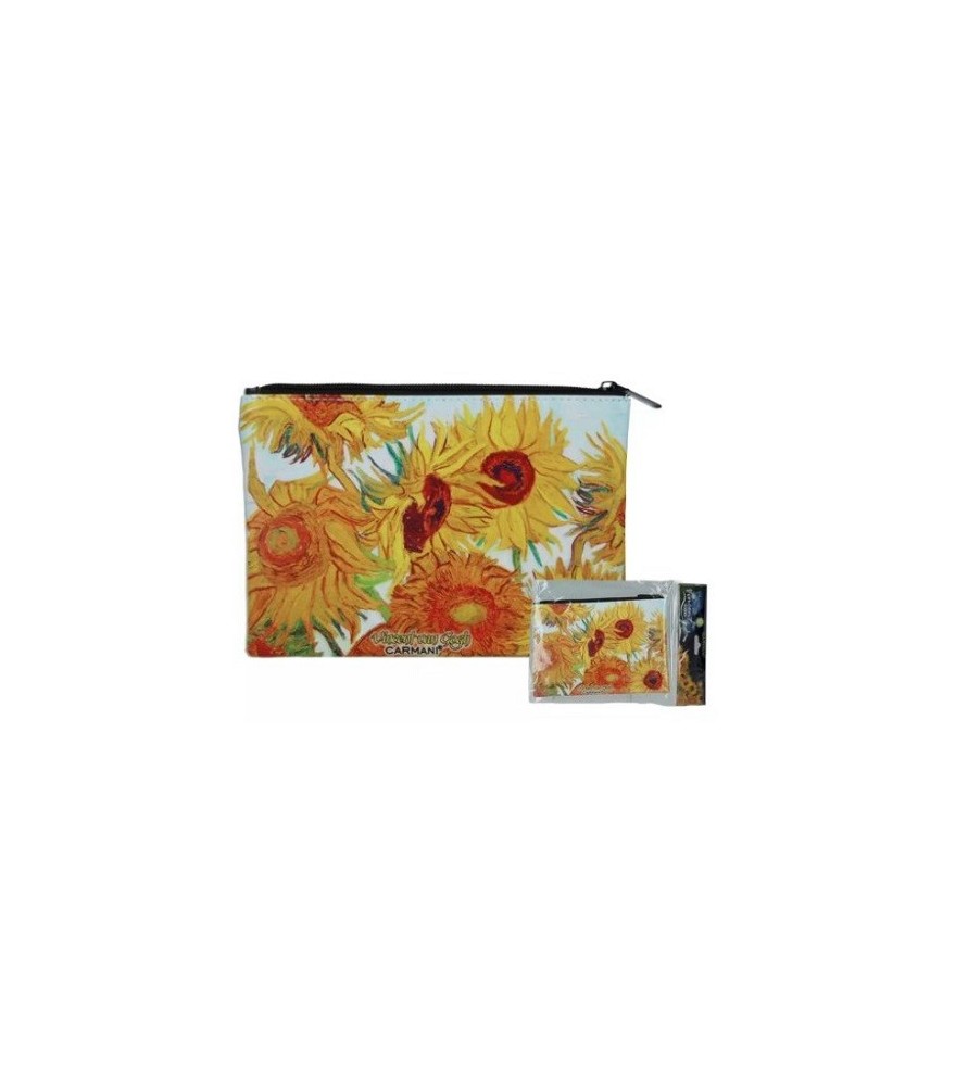 Pochette Astuccio I Girasoli di Van Gogh 21x15 cm | Carmani