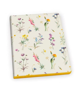 Quaderno 15x21 CM.192 Pagine a righe con labbratura in oro. WILD flowers
