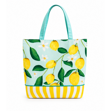 Shopper, borsa  con manici e chiusura a bottone. La dolce vita. cm 35 x 36 10 cm