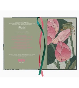 Quaderno Taccuino in raso/cotone con fiori di loto in fiore (Ohara Koson, Rijksmuseum)