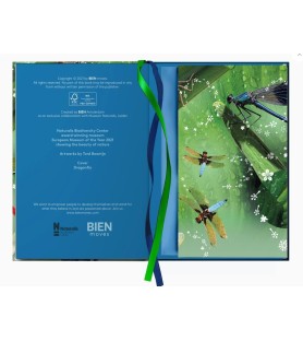 Taccuino soft touch - Dragonfly. 13,5 x 18,5 x 1,5 cm. Pagine bianche.