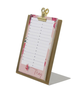 Calendario da tavolo con base acquerello rosa. Arte&bene