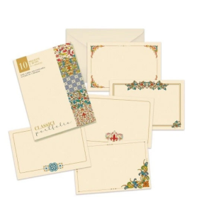 Blocchetto elegante  da 10 buste+biglietto in 5 soggetti. 17,5x12 cm.Classici