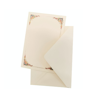 Blocchetto elegante  da 10 buste+biglietto in 5 soggetti. 17,5x12 cm.Classici