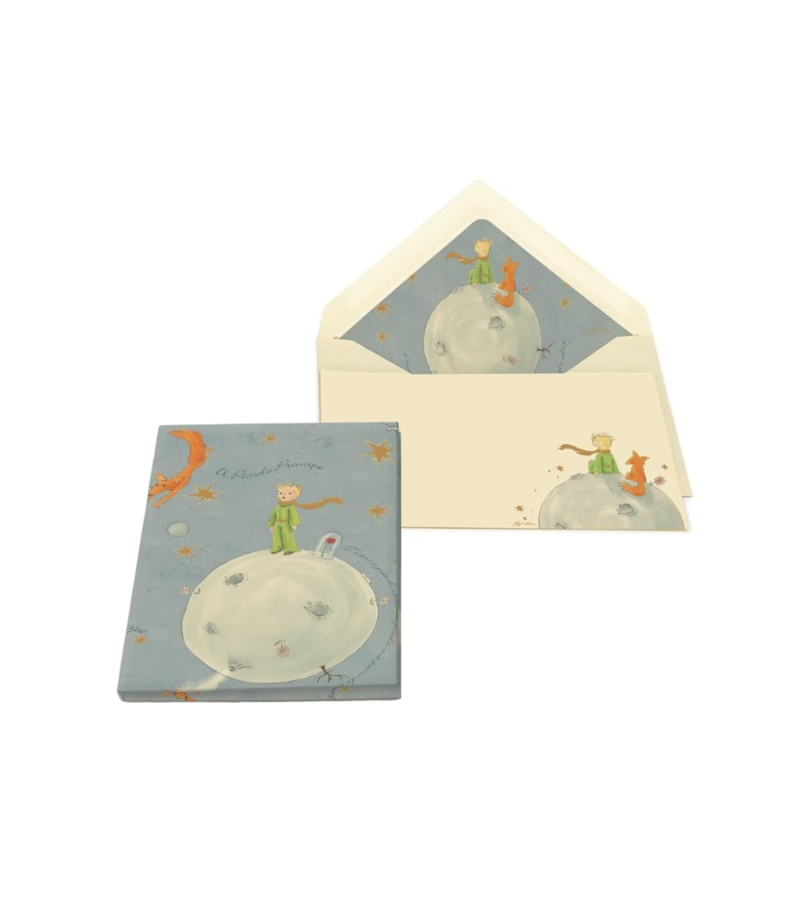 Carta da lettera pocket con busta 7x11 cm.Il piccolo principe.