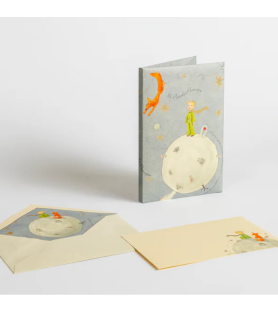 Carta da lettera pocket con busta 7x11 cm.Il piccolo principe.
